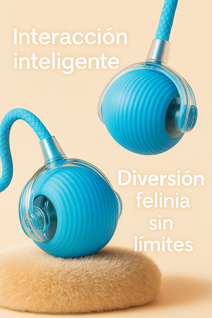 Juguete Interactivo Inteligente para Gatos y Perros – Pelota Rodante con Cola de Imitación.