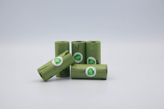 Bolsas de Basura Biodegradables para Residuos de Perros y Gatos – 15 bolsas/rollo