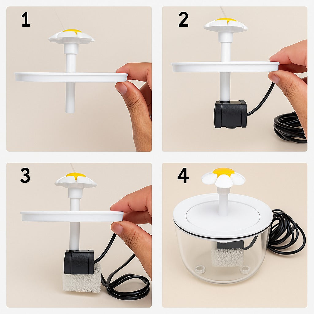 Fuente de Agua Eléctrica para Gatos – Bebedero Silencioso con Filtro y Recirculación.